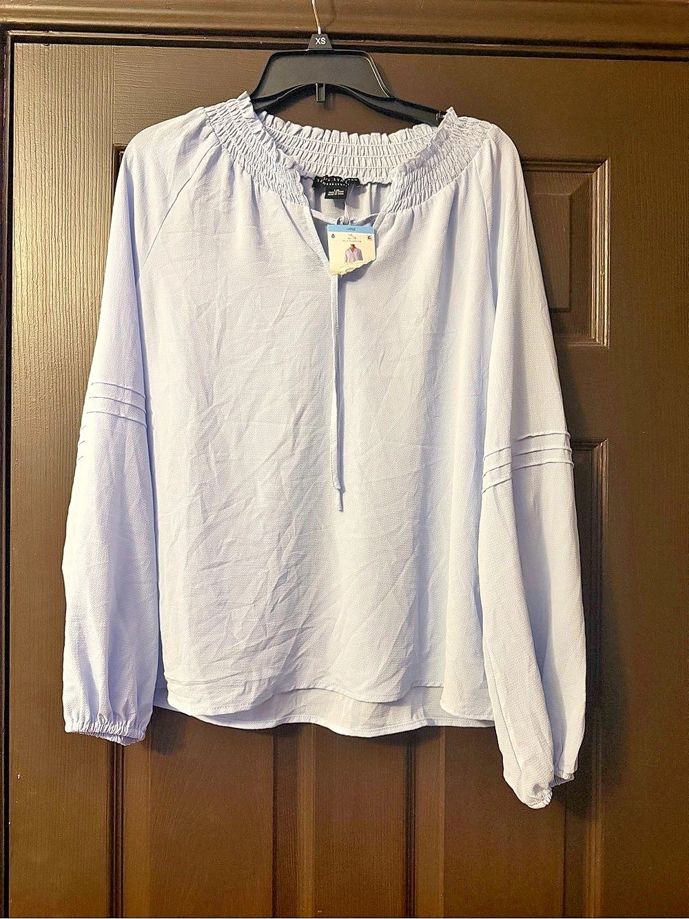 Social Standard Long Sleeve Tunic in Purple Size Large NWT